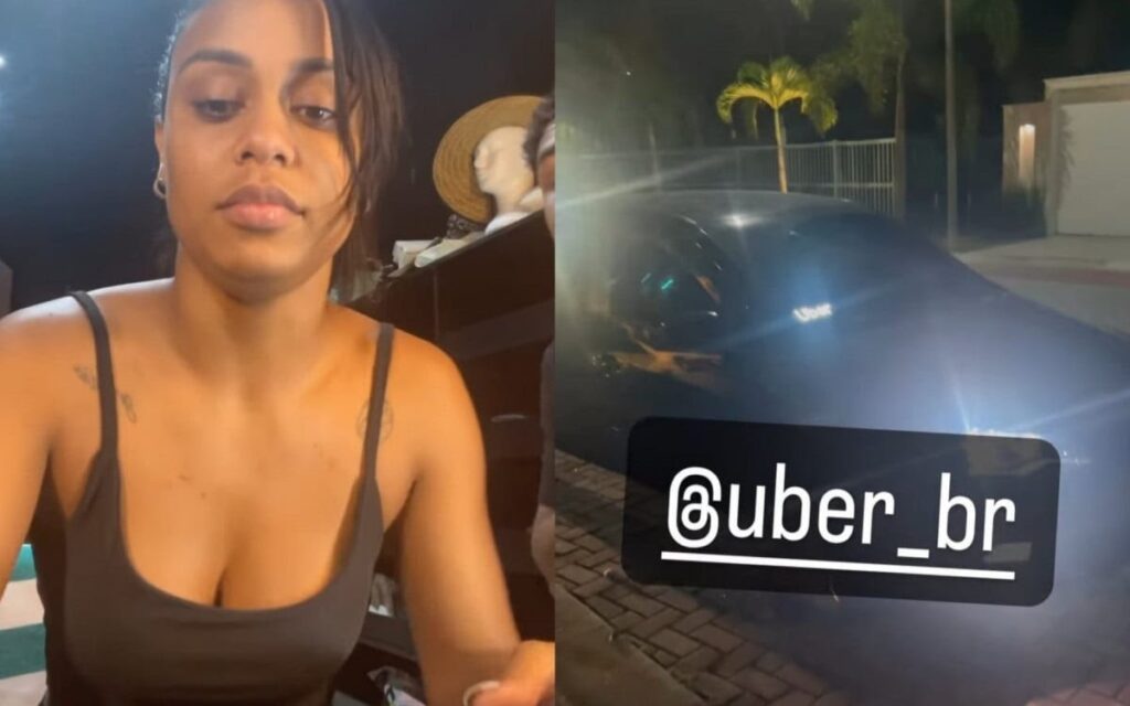 MC Rebecca discute com motorista de aplicativo após ficar a pé com a filha