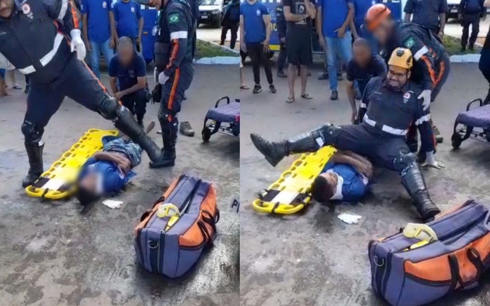 Socorrista do Samu que caiu sobre paciente diz que escorregou em óleo: ‘Foi a primeira vez’ e ‘espero que seja a última’