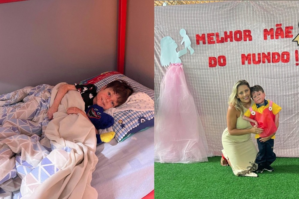 Menino de 8 anos com doença rara tem alta de hospital, ganha presentes e é levado para casa em comboio da PRF