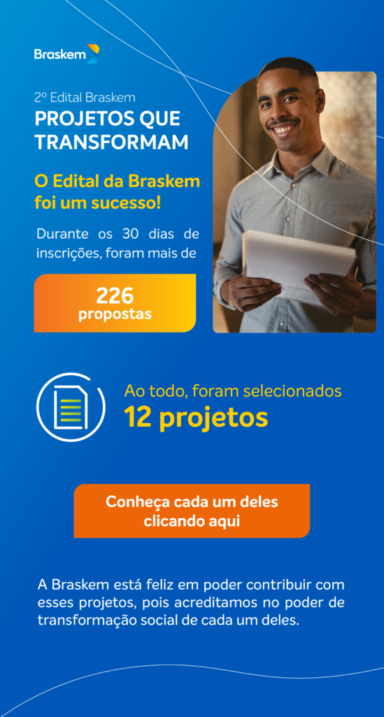 Edital Braskem Projetos que Transformam anuncia vencedoras, duas iniciativas são de Duque de Caxias