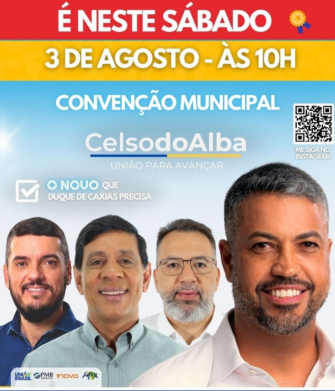 Celso do Alba oficializa candidatura para Prefeitura de Duque de Caxias neste sábado (03/08)