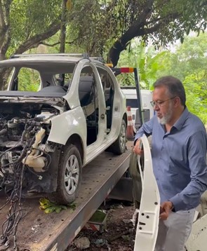 Com informações do ‘Linha Direta Com Canella’, Prefeitura e PM localizam mais um desmanche de veículos roubados em Santa Tereza