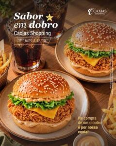 Caxias Shopping tem promoção de prato em dobro até 16 de outubro; veja como participar